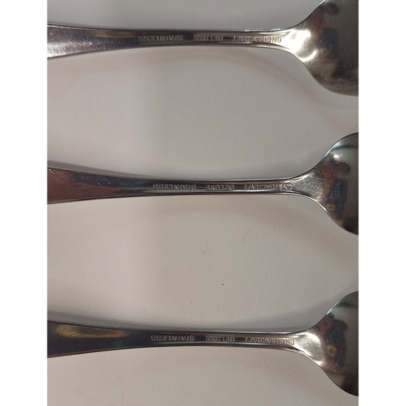 Lot Of 3 6 Inch Onieda Debonair Dinner Spoons Flatware Silverware - Picture 7 of 9